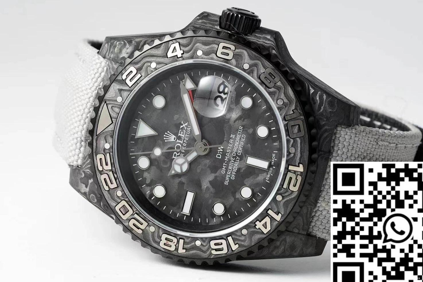 Strap Fabric Rolex GMT-MASTER Fiber II Carbon Dial Diw 0302